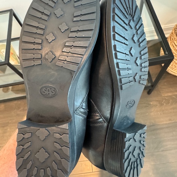 SAS ITALY Duchess Black Leather Knee High Tall Riding Boots Womens Size 10M - Picture 16 of 16